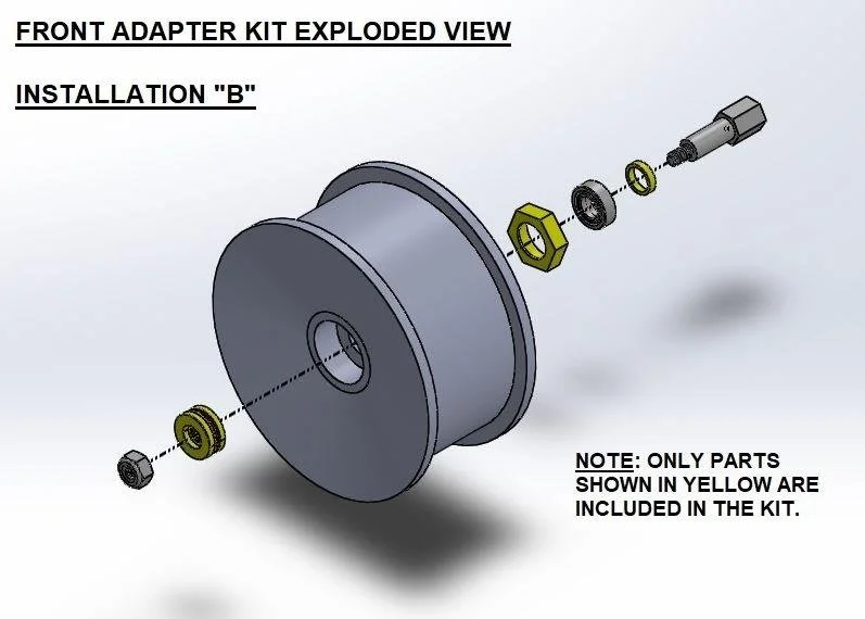 12mm Hex Wheel Adapter Kit Vintage Team Associated RC10, B2
